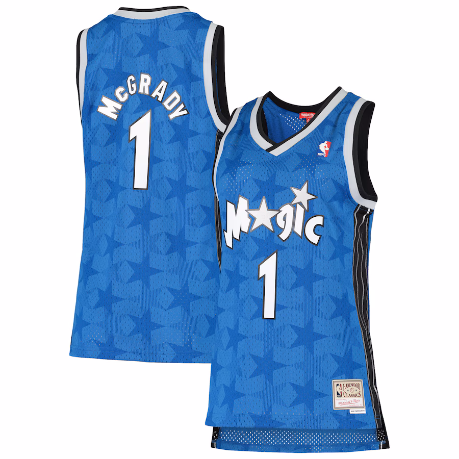 Women's Orlando Magic Tracy McGrady Mitchell & Ness Blue 2000/01 Hardwood Classics Swingman Jersey - Vujersey Los Angeles Rams