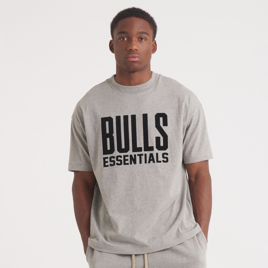 Unisex Chicago Bulls Fear of God Gray NBA x ESSENTIALS T-Shirt - Vujersey Los Angeles Rams