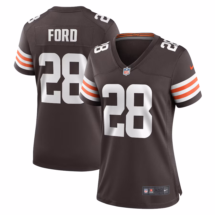 Women's Cleveland Browns Mike Ford Nike  Brown Team Game Jersey - Vujersey Los Angeles Rams