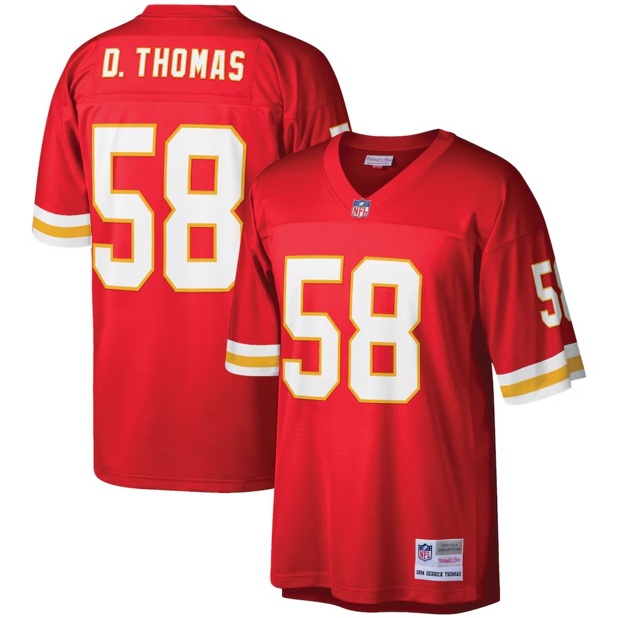 Men's Kansas City Chiefs Derrick Thomas Mitchell & Ness Red Legacy Replica Jersey - Vujersey Los Angeles Rams