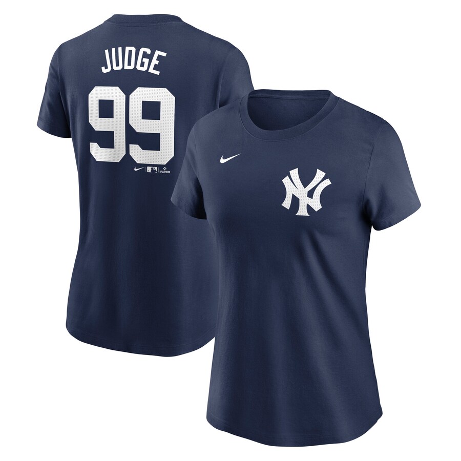 Women's New York Yankees Aaron Judge Nike Navy Fuse Name & Number T-Shirt - Vujersey Los Angeles Rams