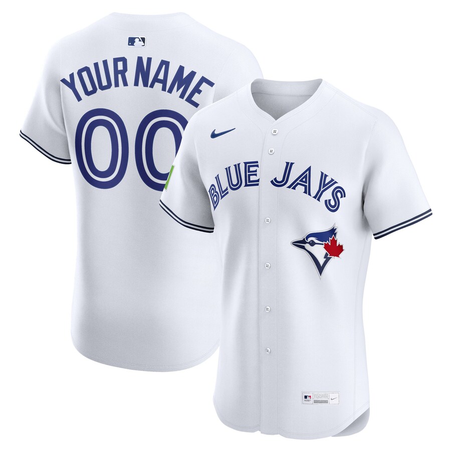 Men's Toronto Blue Jays Nike White Home Elite Sponsor Patch Custom Jersey - Vujersey Los Angeles Rams