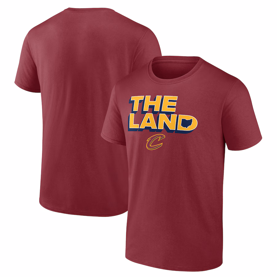 Men's Cleveland Cavaliers Wine Hometown Collection The Land T-Shirt - Vujersey Los Angeles Rams