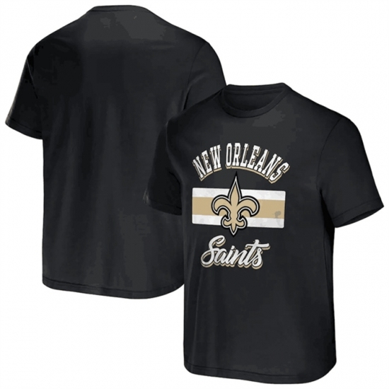Men's New Orleans Saints Black X Darius Rucker Collection Stripe T Shirt - Vujersey Los Angeles Rams