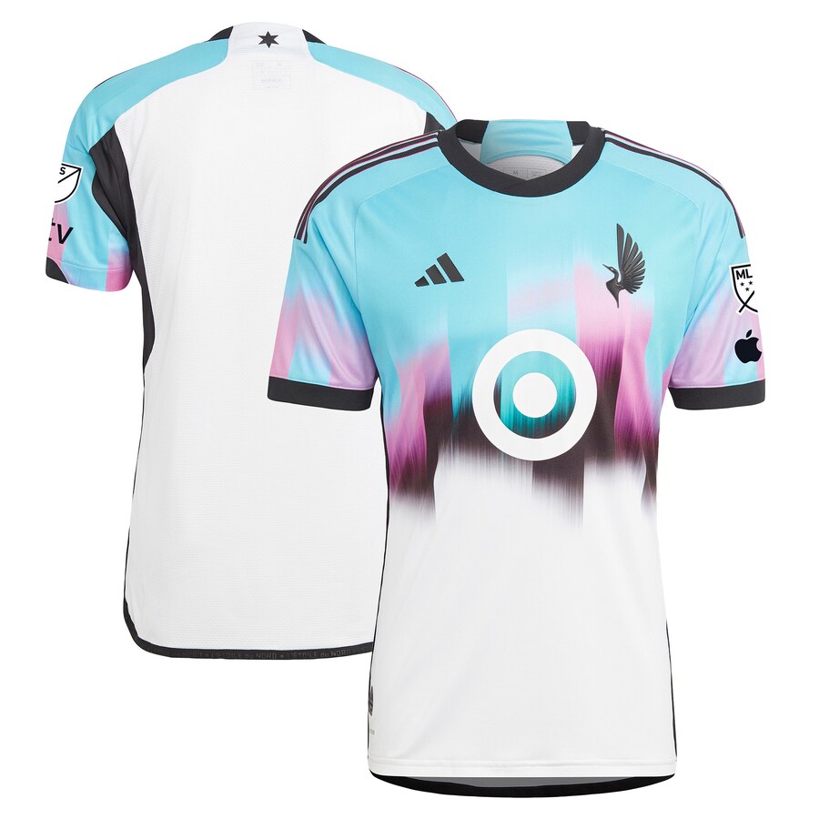 Men's Minnesota United FC adidas White 2023 The Northern Lights Kit Authentic Jersey - Vujersey Los Angeles Rams