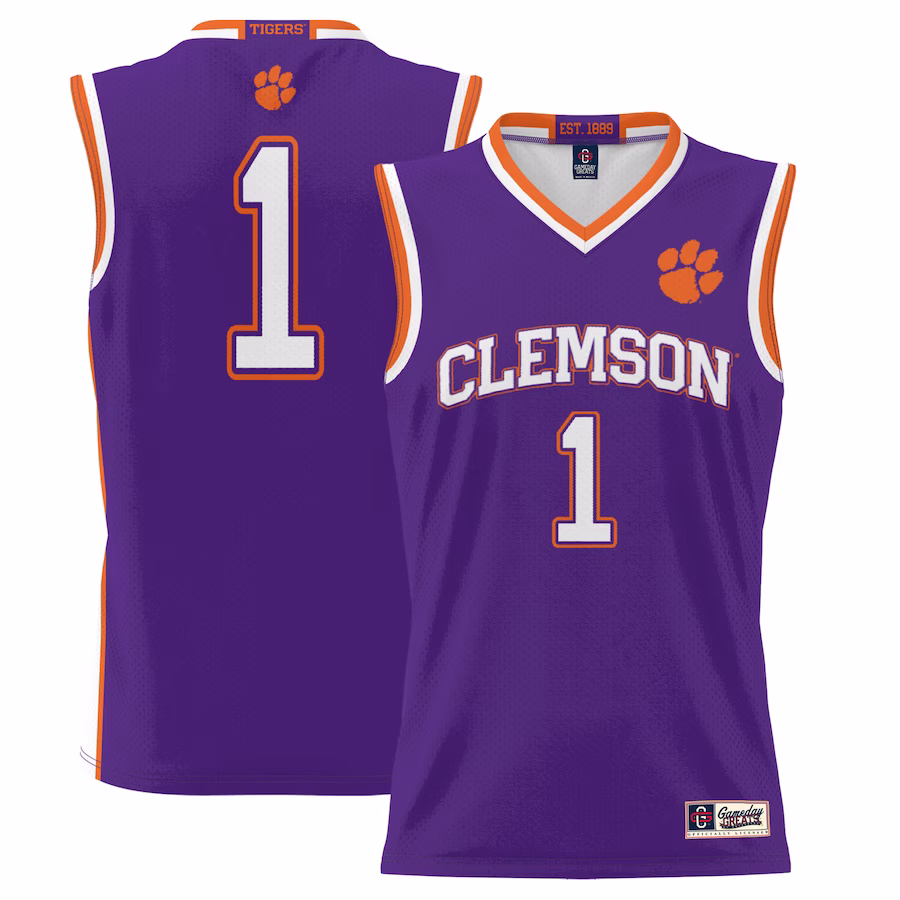 #1 Clemson Tigers GameDay Greats Youth Lightweight Basketball Jersey - Purple - Vujersey Los Angeles Rams