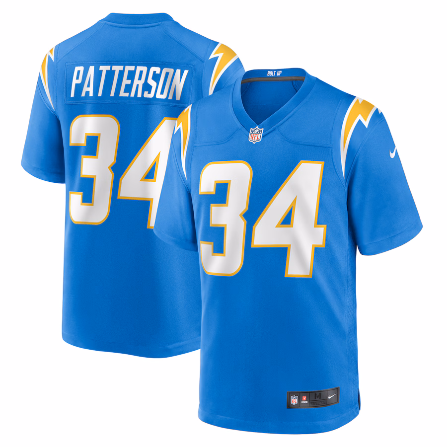 Men's Los Angeles Chargers Jaret Patterson Nike  Powder Blue Team Game Jersey - Vujersey Los Angeles Rams