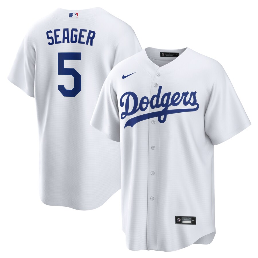 Men's Los Angeles Dodgers Corey Seager Nike White Home Replica Player Name Jersey - Vujersey Los Angeles Rams