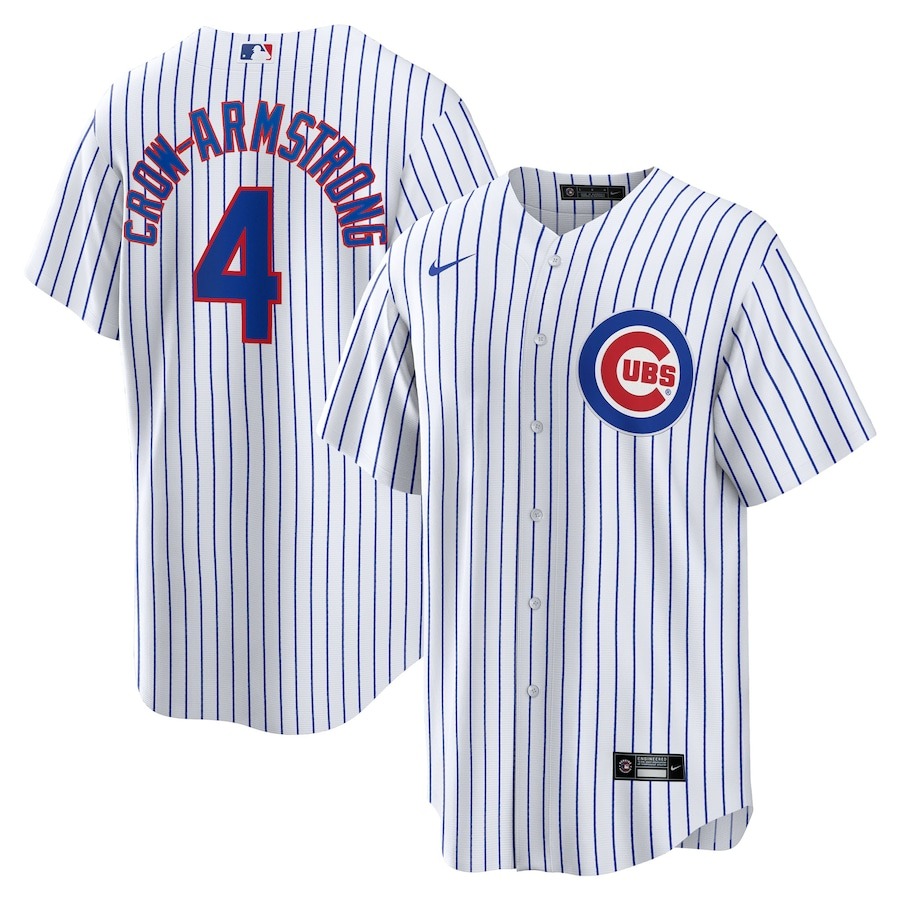Men's Chicago Cubs Pete Crow-Armstrong Nike White Home Replica Jersey - Vujersey Los Angeles Rams