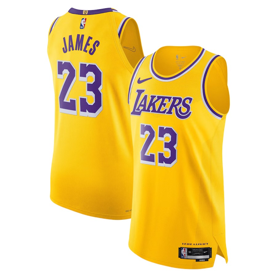 Men's Los Angeles Lakers LeBron James Nike Gold Icon Edition - Icon Edition - Vujersey Los Angeles Rams