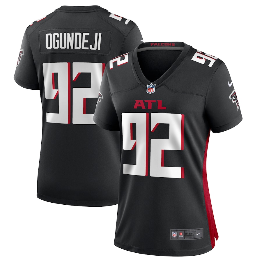 Women's Atlanta Falcons Adetokunbo Ogundeji Nike Black Game Jersey - Vujersey Los Angeles Rams