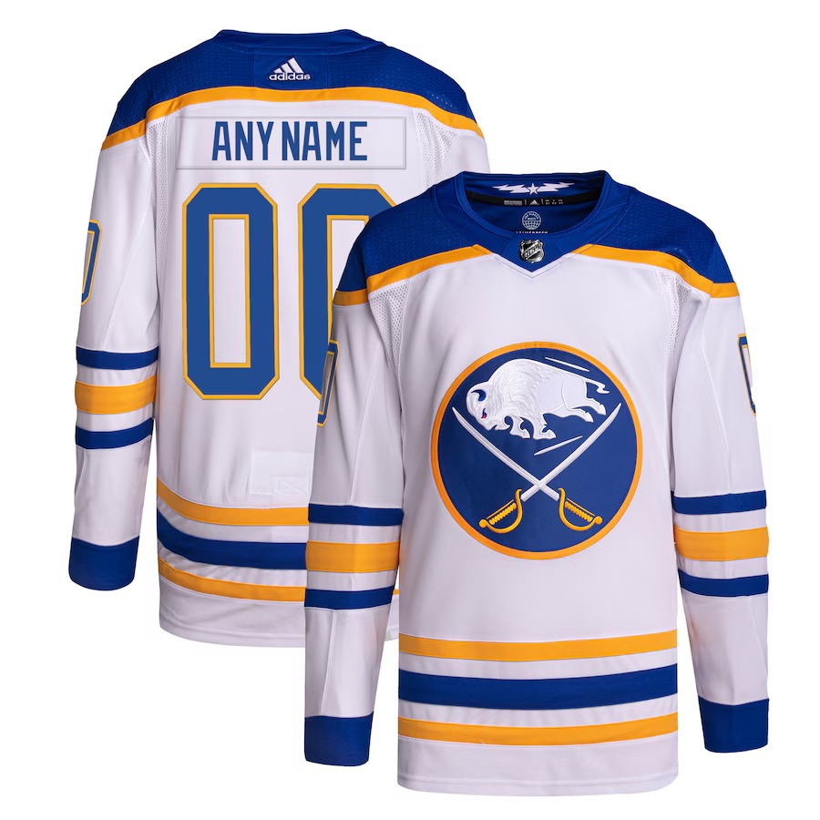 Men's Buffalo Sabres adidas White Away Primegreen Authentic Custom Jersey - Vujersey Los Angeles Rams