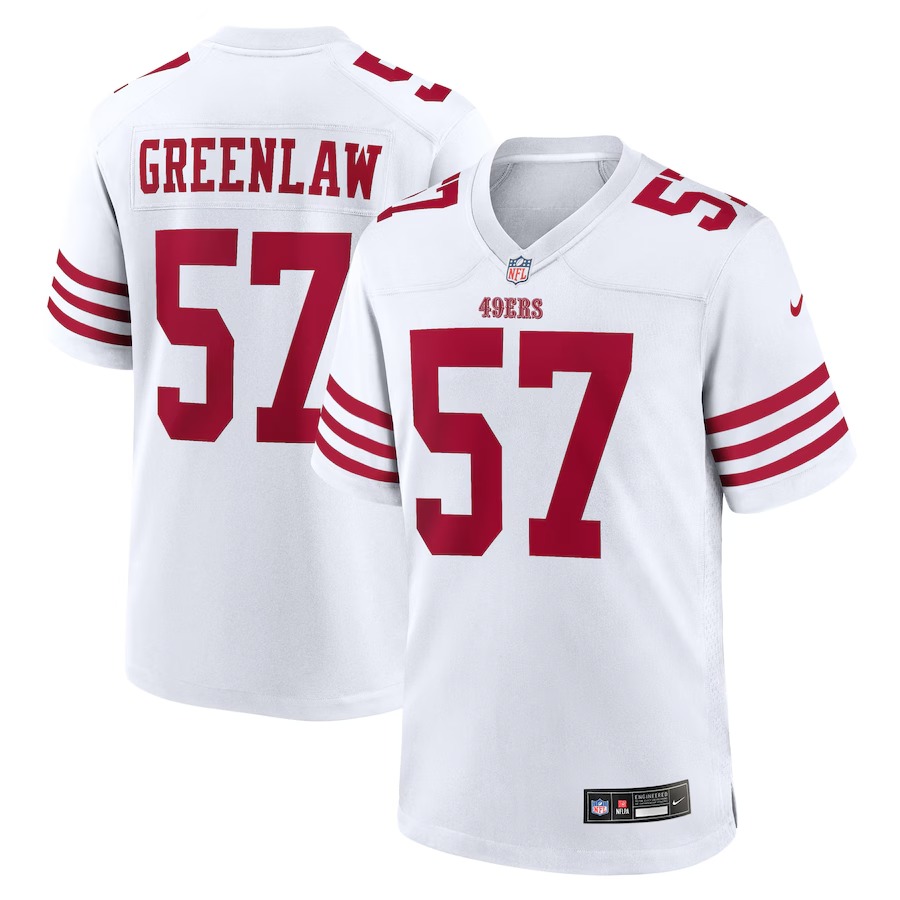 Men's San Francisco 49ers Dre Greenlaw Nike  White Team Game Jersey - Vujersey Los Angeles Rams
