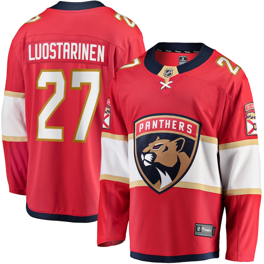 Men's Florida Panthers Eetu Luostarinen Fanatics Red Home Breakaway Player Jersey - Vujersey Los Angeles Rams