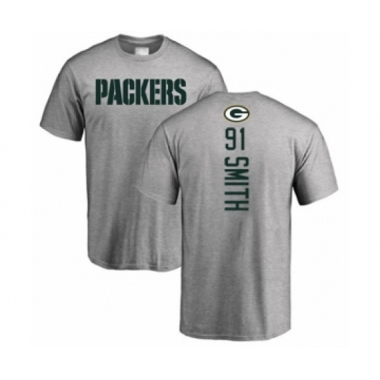Football Green Bay Packers #91 Preston Smith Ash Backer T-Shirt - Vujersey Los Angeles Rams