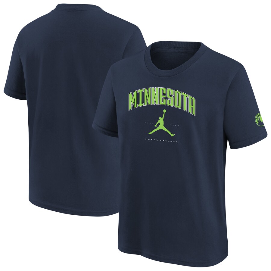 Youth Minnesota Timberwolves Jordan Brand Navy Essential Cities T-Shirt - Vujersey Los Angeles Rams