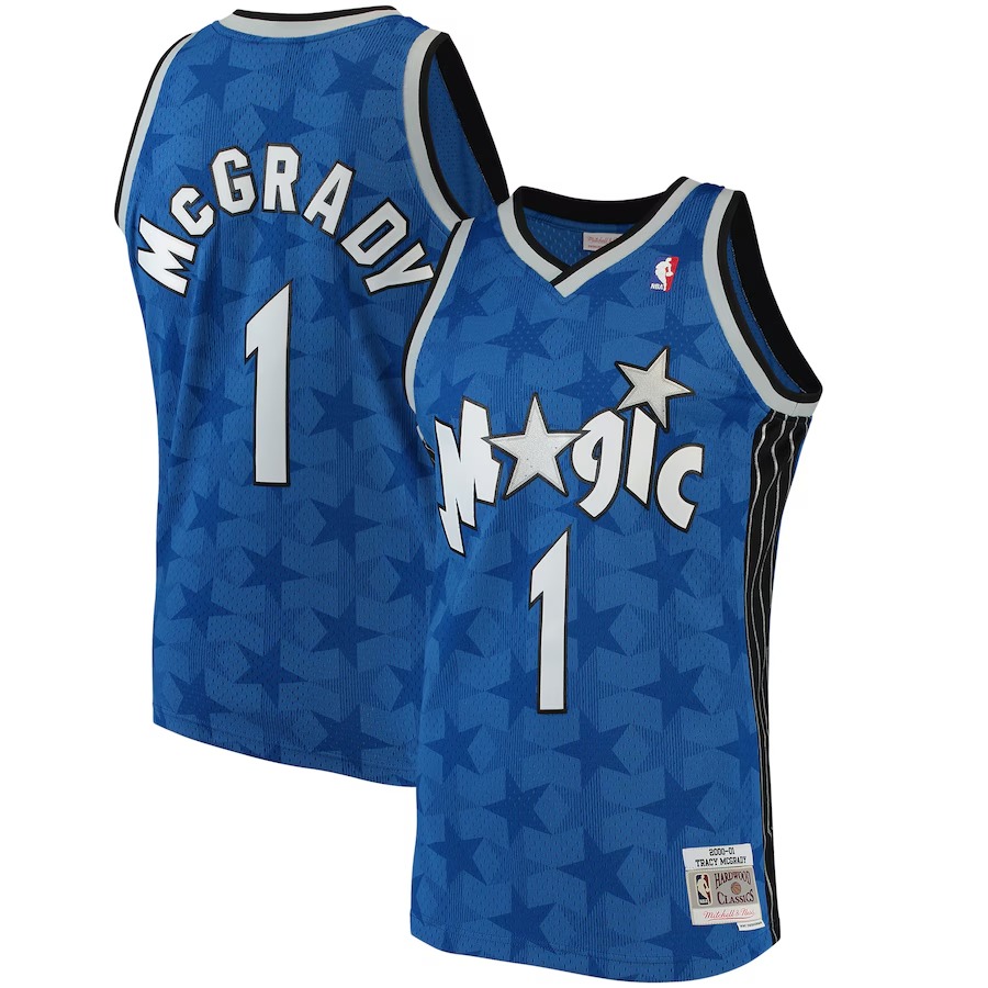 Men's Orlando Magic Tracy McGrady Mitchell & Ness Blue Hardwood Classics Swingman Jersey - Vujersey Los Angeles Rams