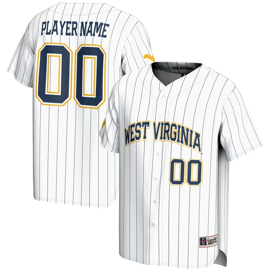 West Virginia Mountaineers GameDay Greats NIL Pick-A-Player Lightweight Baseball Jersey - White - Vujersey Los Angeles Rams
