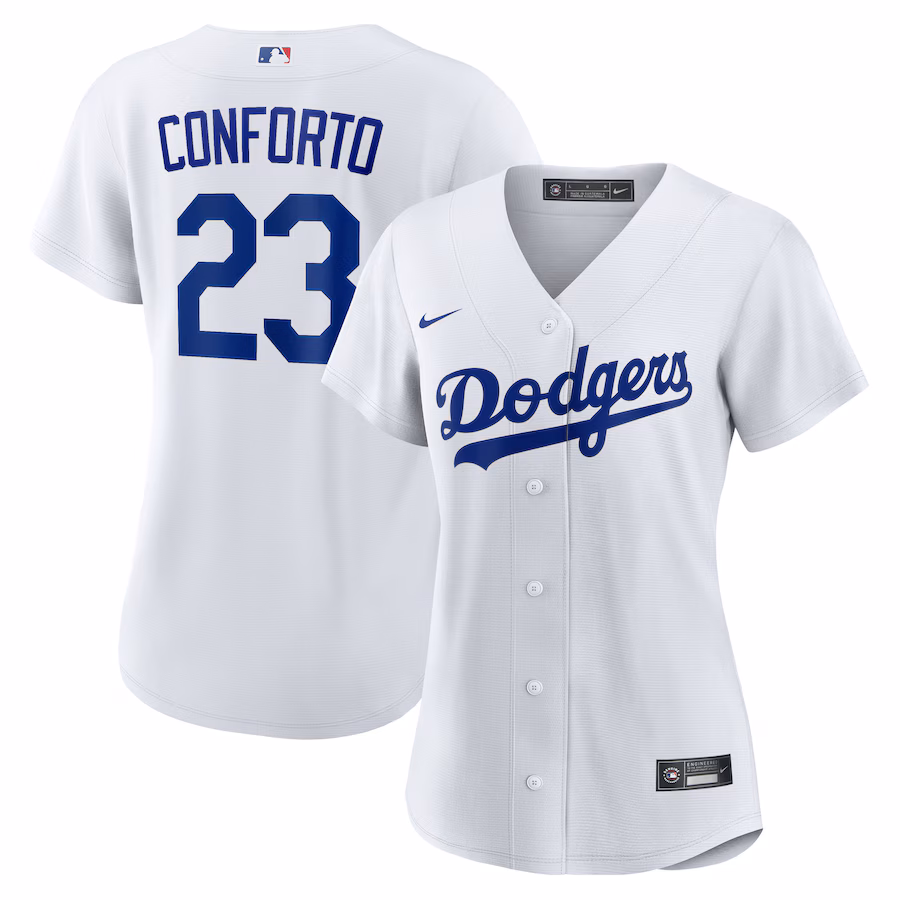 Women's Los Angeles Dodgers Michael Conforto Nike White Home Replica Jersey - Vujersey Los Angeles Rams