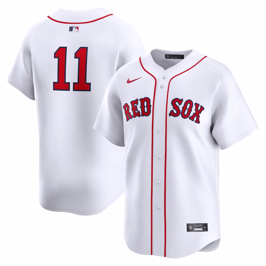 Men's Boston Red Sox Rafael Devers Nike White Home Limited Player Jersey - Vujersey Los Angeles Rams
