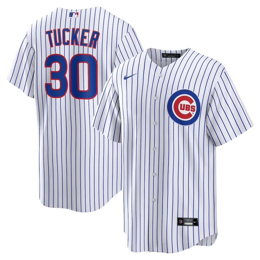 Men's Chicago Cubs Kyle Tucker Nike White Home Replica Player Jersey - Vujersey Los Angeles Rams