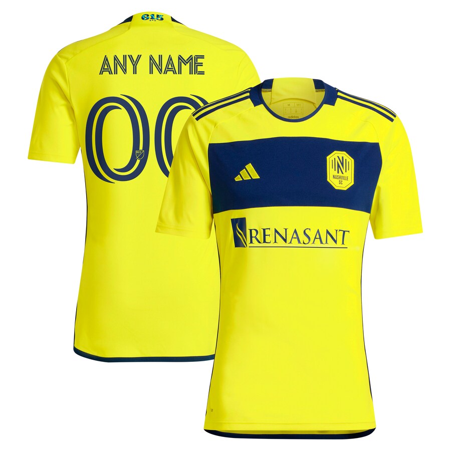Men's Nashville SC  adidas Yellow 2024 The 615 Kit Replica Custom Jersey - Vujersey Los Angeles Rams