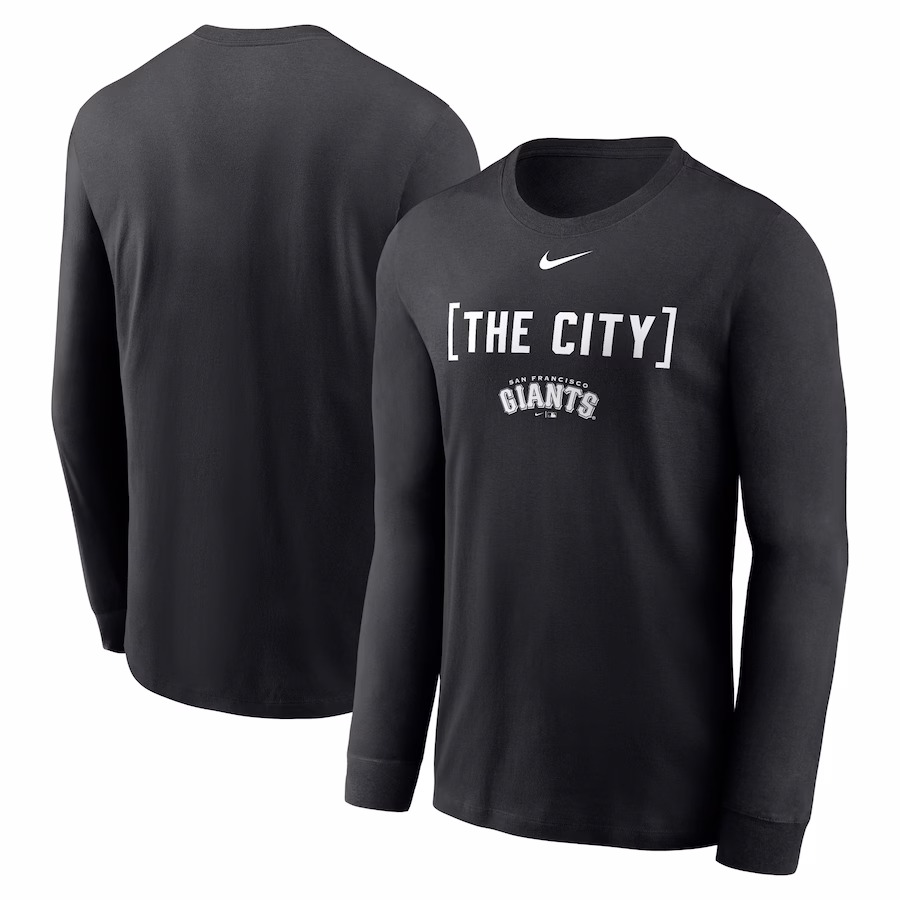 Men's San Francisco Giants Nike Black Local Nickname Long Sleeve T-Shirt - Vujersey Los Angeles Rams