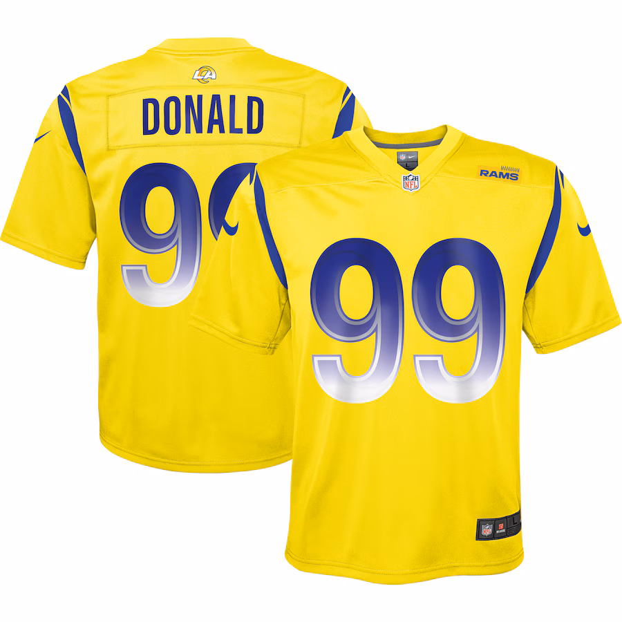 Youth Los Angeles Rams Aaron Donald Nike Gold Inverted Game Jersey - Vujersey Los Angeles Rams