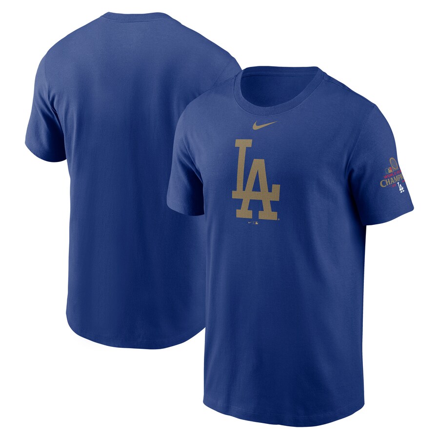Men's Los Angeles Dodgers Nike Royal 2025 Gold Collection T-Shirt - Vujersey Los Angeles Rams