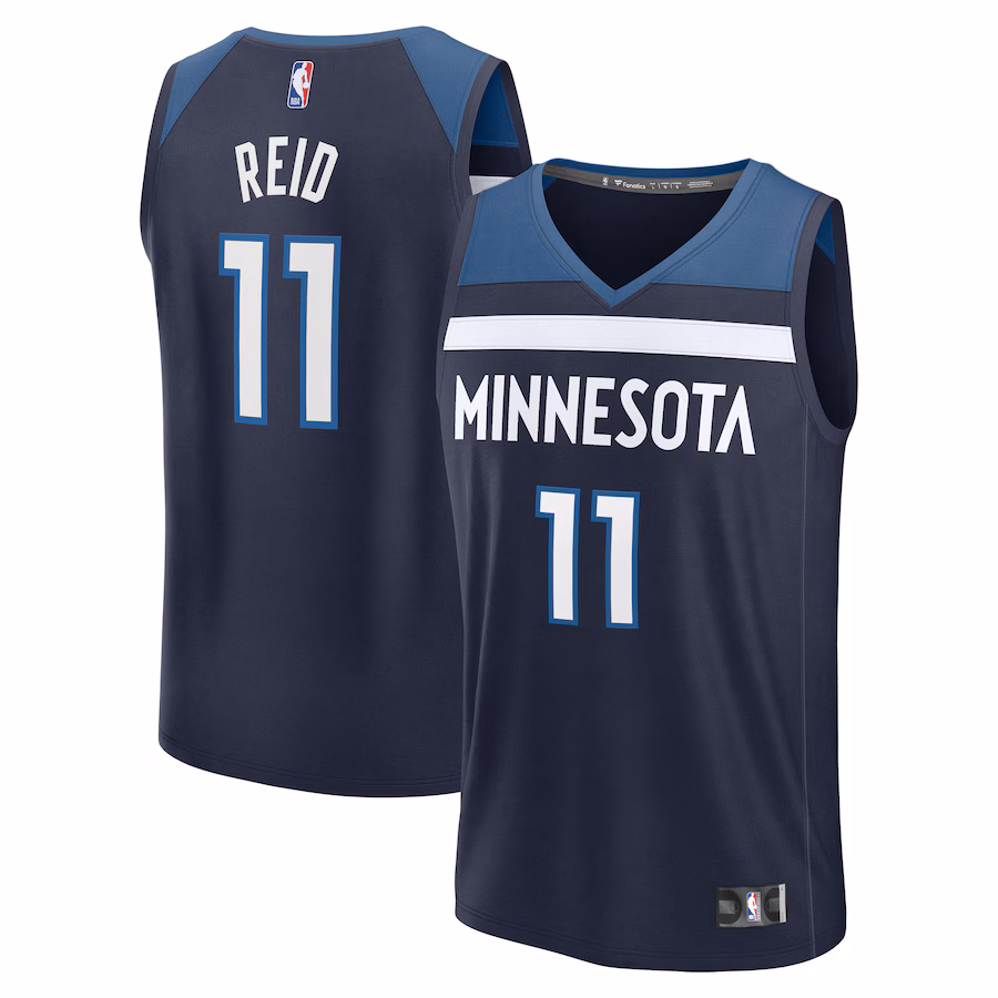 Men's Minnesota Timberwolves Naz Reid Fanatics Navy Fast Break Replica Player Jersey - Icon Edition - Vujersey Los Angeles Rams