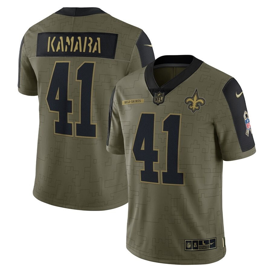Men's New Orleans Saints Alvin Kamara Nike Olive Salute To Service Limited Player Jersey - Vujersey Los Angeles Rams