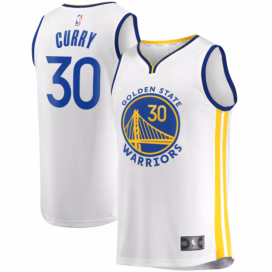 Men's Golden State Warriors Stephen Curry Fanatics White 2022/23 Fast Break Replica Player Jersey - Association Edition - Vujersey Los Angeles Rams
