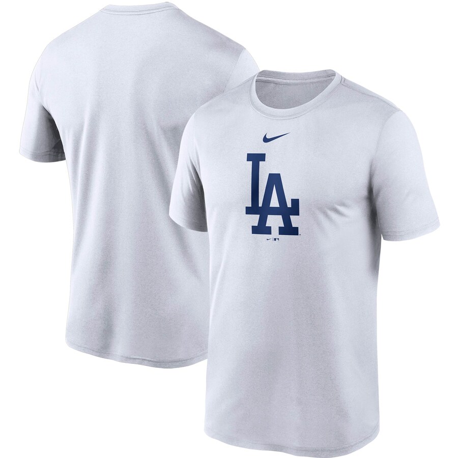 Men's Los Angeles Dodgers Nike White Large Logo Legend Performance T-Shirt - Vujersey Los Angeles Rams
