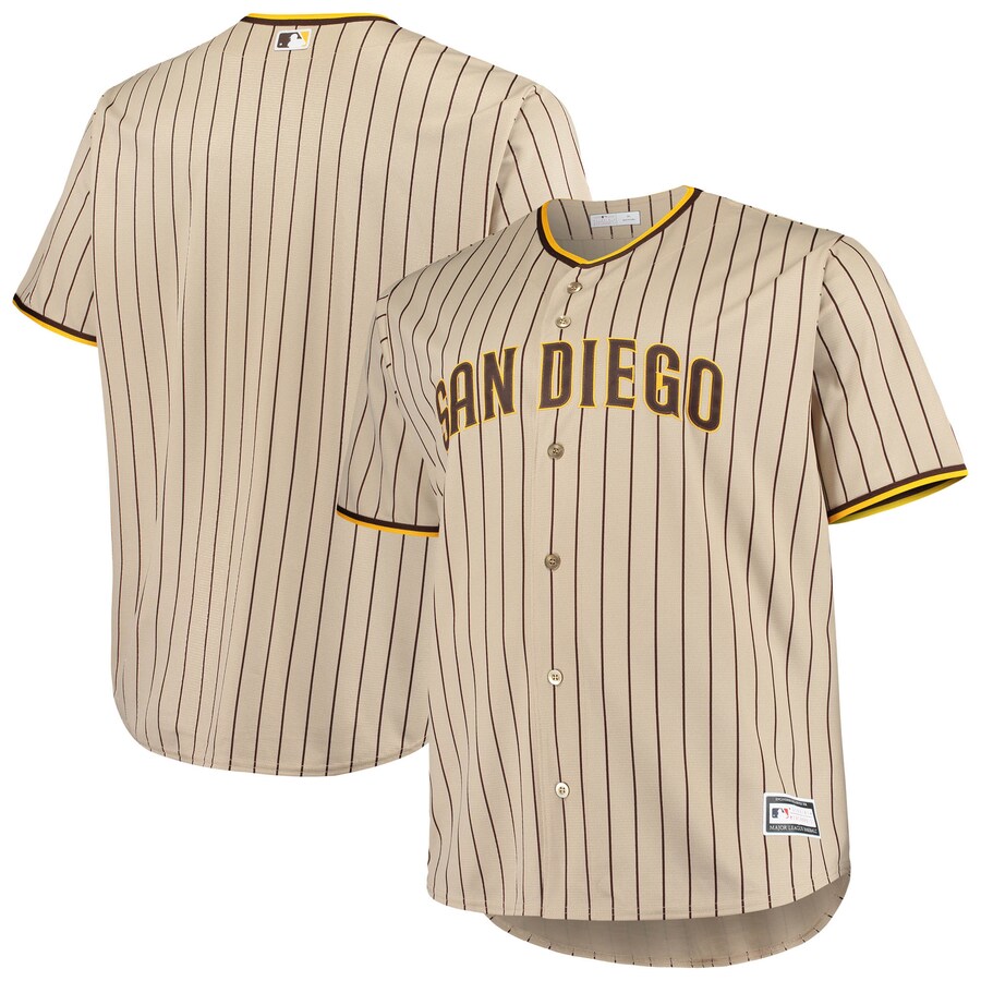 Men's San Diego Padres Brown Big & Tall Road Replica Team Jersey - Vujersey Los Angeles Rams