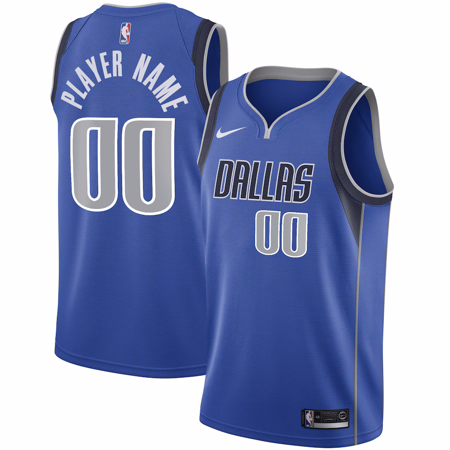Men's Dallas Mavericks Nike Blue Swingman Custom Jersey - Icon Edition - Vujersey Los Angeles Rams