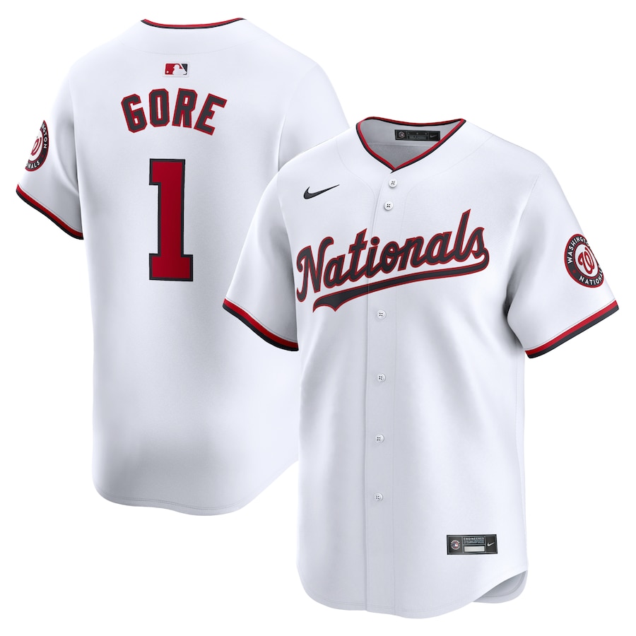 Men's Washington Nationals MacKenzie Gore Nike White Home Limited Player Jersey - Vujersey Los Angeles Rams