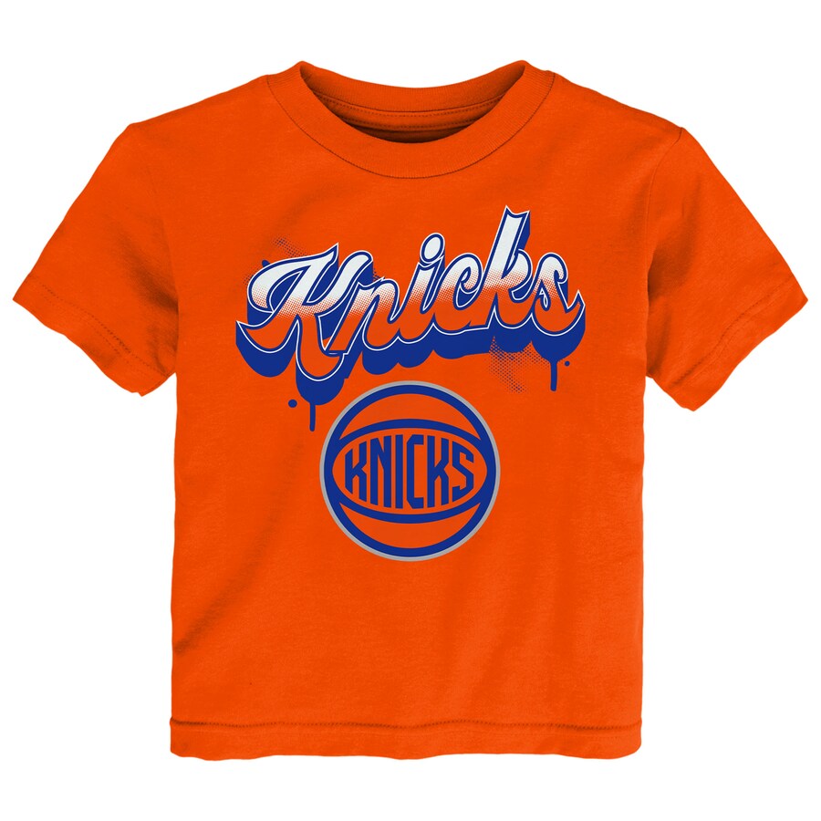 Youth New York Knicks  Orange Bubbly Script T-Shirt - Vujersey Los Angeles Rams