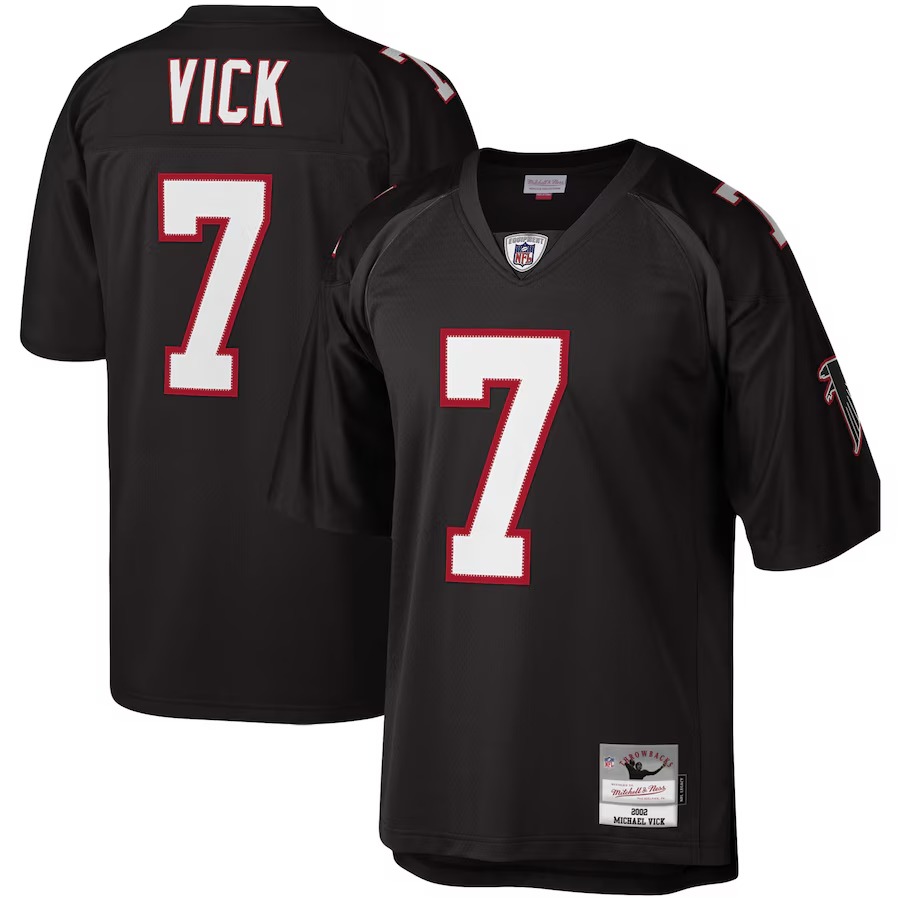 Men's Atlanta Falcons Michael Vick Mitchell & Ness Black Legacy Replica Jersey - Vujersey Los Angeles Rams