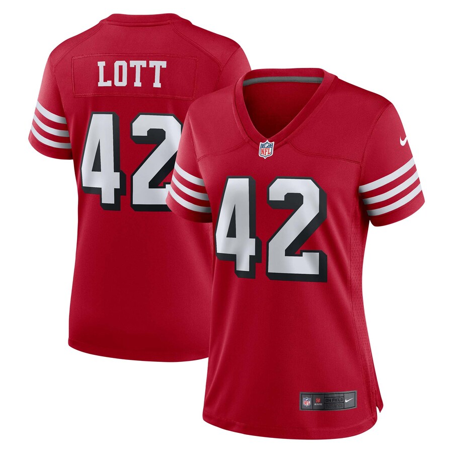 Women's San Francisco 49ers Ronnie Lott Nike Scarlet Alternate Game Jersey - Vujersey Los Angeles Rams