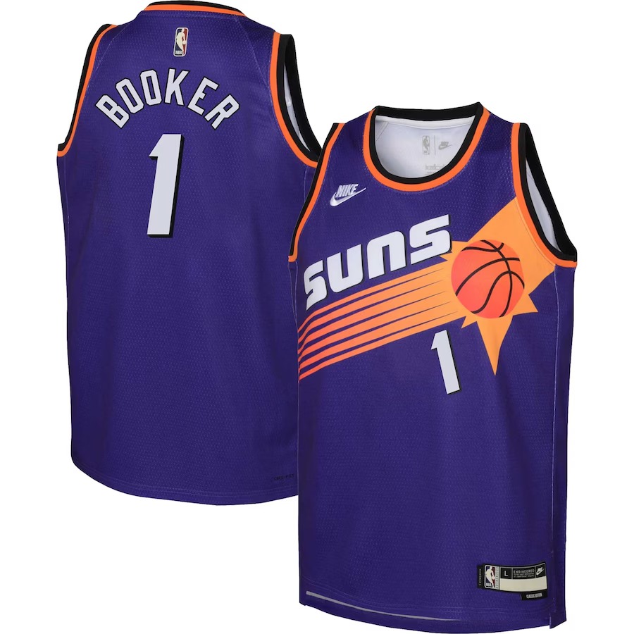 Youth Phoenix Suns Devin Booker Nike Purple 2022/23 Swingman Jersey - Classic Edition - Vujersey Los Angeles Rams