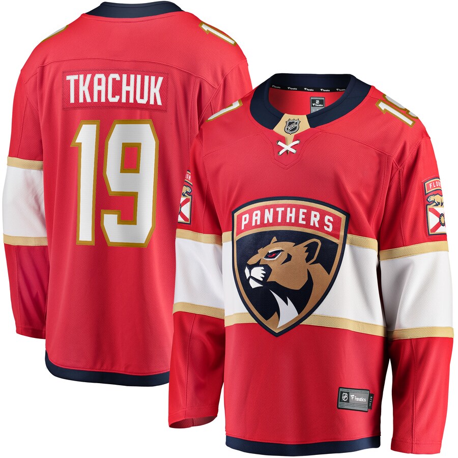 Men's Florida Panthers Matthew Tkachuk Fanatics Branded Red Home Breakaway Player Jersey - Vujersey Los Angeles Rams