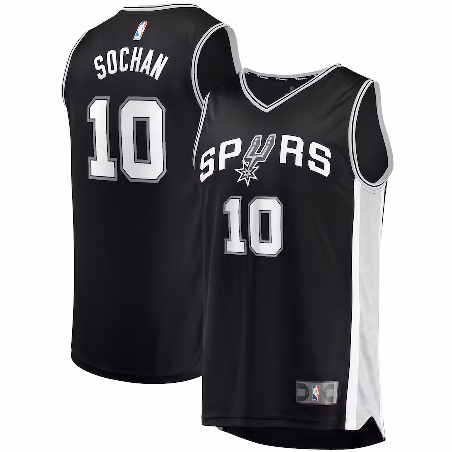 Men's San Antonio Spurs Jeremy Sochan Fanatics Black Fast Break Replica Player Jersey - Icon Edition - Vujersey Los Angeles Rams