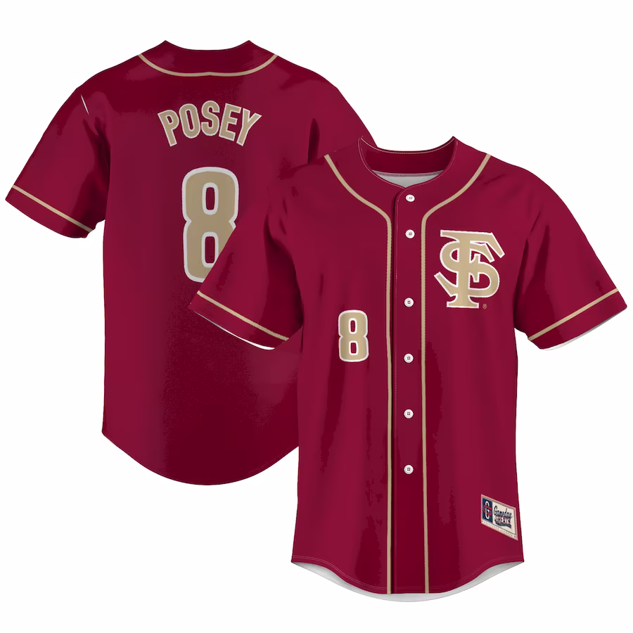 Buster Posey Florida State Seminoles GameDay Greats Youth Lightweight Baseball Jersey - Garnet - Vujersey Los Angeles Rams
