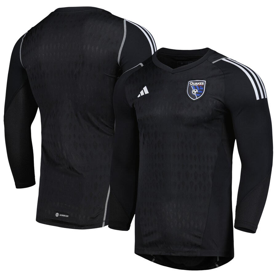 Men's San Jose Earthquakes adidas Black 2023 Goalkeeper Long Sleeve Replica Jersey - Vujersey Los Angeles Rams