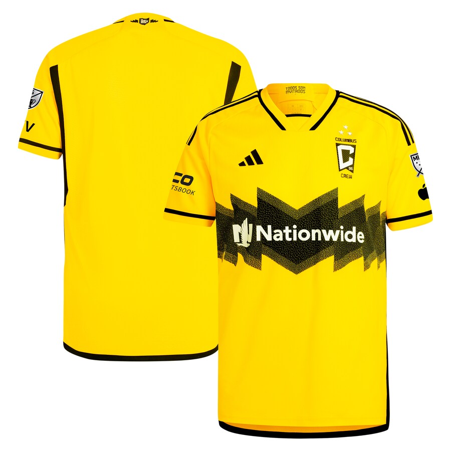Men's Columbus Crew  adidas Yellow 2024 The Home Kit Authentic Jersey - Vujersey Los Angeles Rams