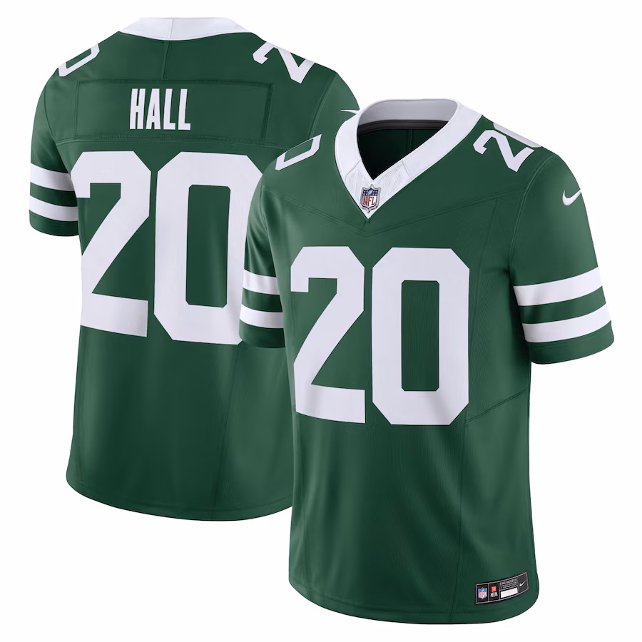 Men's New York Jets Breece Hall Nike Legacy Green Vapor F.U.S.E. Limited Jersey - Vujersey Los Angeles Rams
