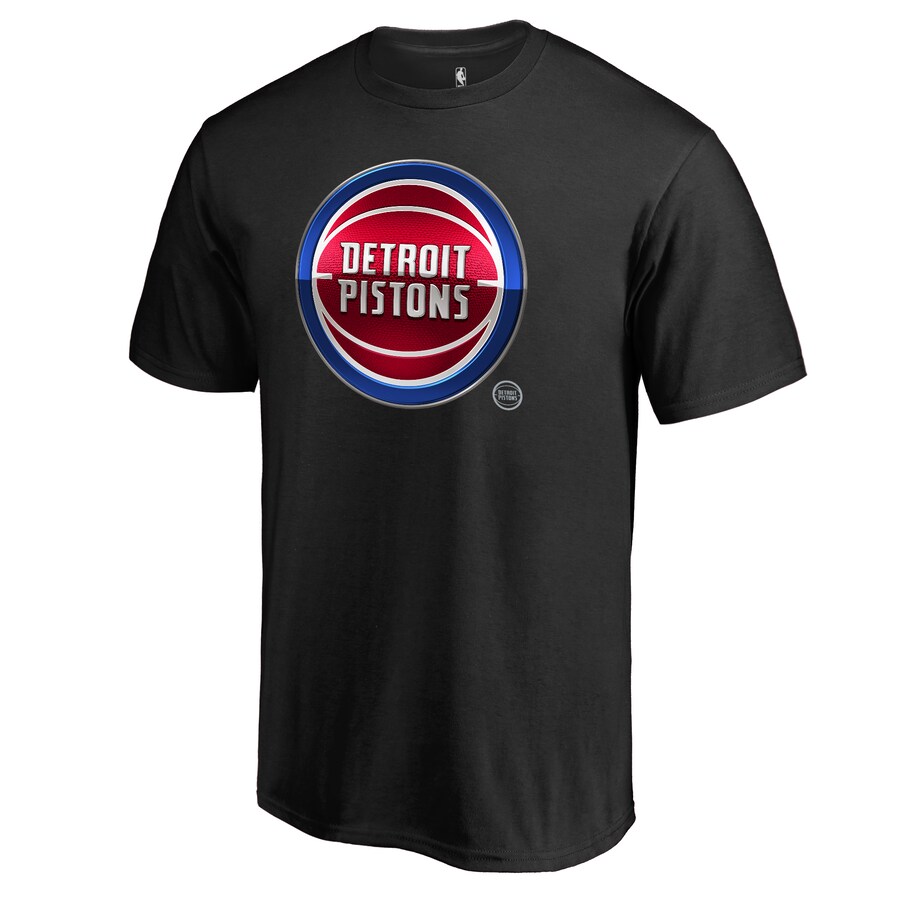 Men's Detroit Pistons Black Midnight Mascot T-Shirt - Vujersey Los Angeles Rams