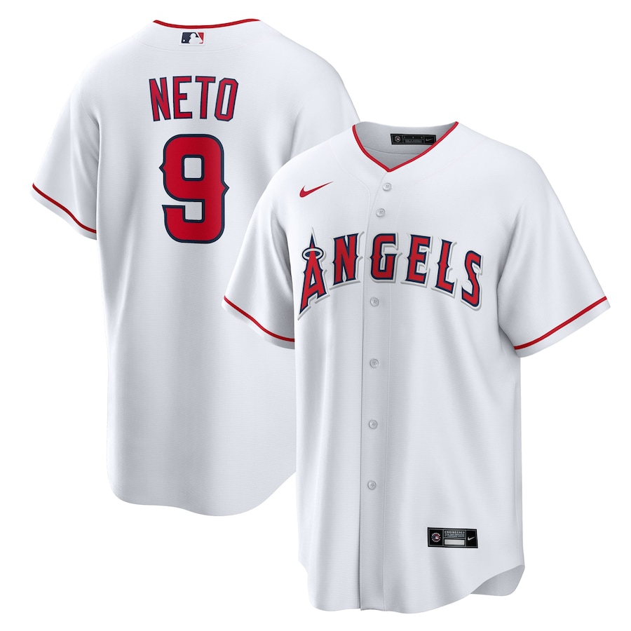 Youth Los Angeles Angels Zach Neto Nike White Home Replica Jersey - Vujersey Los Angeles Rams