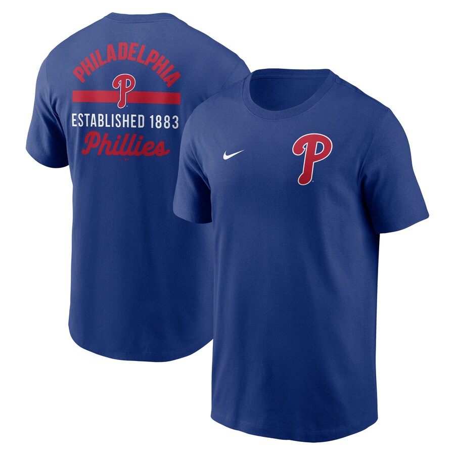 Men's Philadelphia Phillies Nike Navy 2-Hit T-Shirt - Vujersey Los Angeles Rams