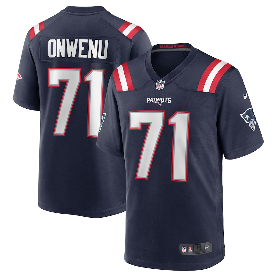 Men's New England Patriots Mike Onwenu Nike Navy Team Game Jersey - Vujersey Los Angeles Rams